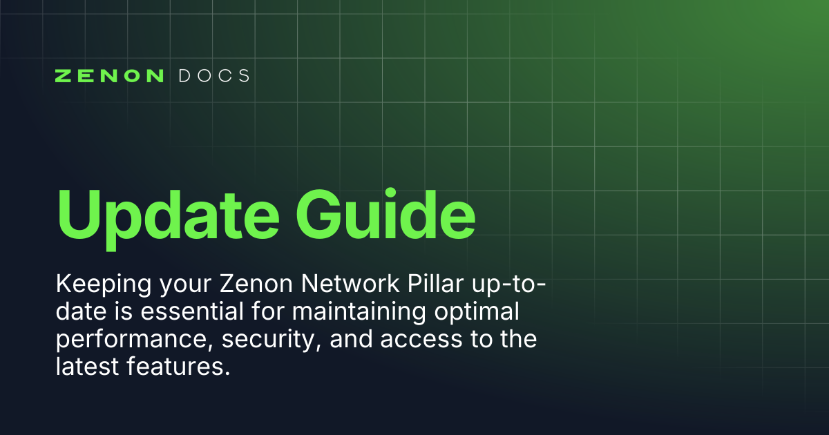 Update Guide | HyperCore | Zenon Docs
